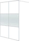 vidaXL - Inloopdouchewand - 140x195 - cm - transparant - ESG-glas - wit
