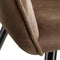 tectake® Marilyn - Eetkamerstoel - Gestoffeerd met armleuningen - Bruin zwart