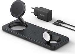 Anker MagGo B25M1311 - Draadloos Oplaadstation 3-in-1 - Qi2 15W Snellader voor Apple