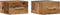 vidaXL - Nachtkastjes - 2 - stuks - Wandgemonteerd - Oud - Hout - 35x35x20 - cm