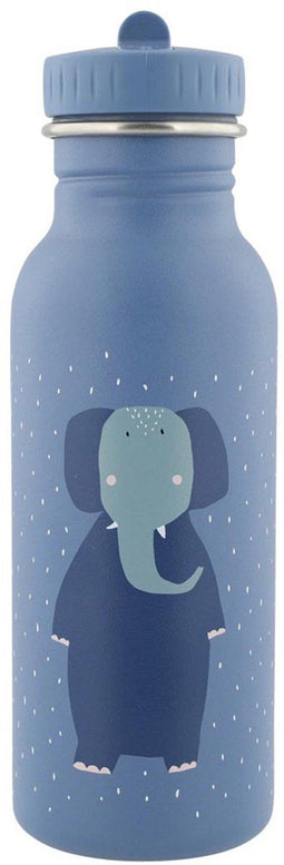 Trixie Drinkfles - Mrs. Elephant - RVS Waterfles voor kinderen - 500ml - Lekvrije Fles - Blauw - Olifant