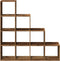 vidaXL - Kamerscherm - / - boekenkast - 131,5x29x131,5 - cm - hout - oud - hout