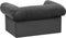 vidaXL - Hondenbank - met - lade - 75x50x38 - cm - pluche - donkergrijs