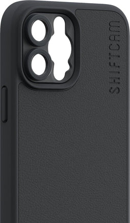 ShiftCam iPhone 13 Pro - hardcase telefoonhoesje - vegan leer - krasvrij waterbestendig stootvast - antraciet