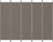 vidaXL - Kamerscherm - met - 5 - panelen - 250x220 - cm - stof - antracietkleurig