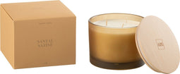 J-Line geurkaars Accords Essentiels - Santal Satiné - geel - 28U