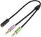 SpeaKa Professional SP-7870576 - Jackplug Audio Y-adapter - 2x 3,5 mm male naar 1x 3,5 mm female - Zwart