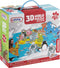 3D Wereldpuzzel | 40 X 50 CM | 48 puzzelstukjes | puzzel voor kinderen vanaf 4 jaar | educatieve puzzel | puzzel dieren