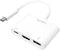 LogiLink 0.14m - 2xUSB-C/HDMI+USB A - 1920x1080 Pixels - Wit