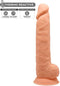 SILEXD – Dual Density siliconen beige dildo met balzak – 26.6 cm