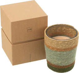 J-Line geurkaars mand - beige bei/bl - medium - 55U