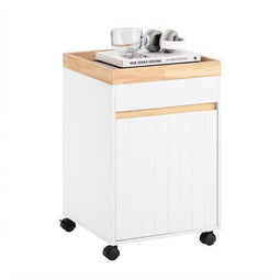 SoBuy ASK03-W - Printerkast - Wielen - Wit