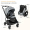 Coast Opvouwbare Kinderwagen - Omkeerbare Zitting - 94 x 51 x 102 cm - Zwart/Grijs