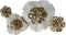 Wanddecoratie DKD Home Decor 93 x 8,3 x 54 cm Gouden Wit Blommor