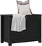 vidaXL - Opbergbox - zwart - 60x32x45,5 - cm - massief - grenenhout