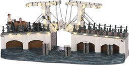 LuVille Kerstdorp Miniatuur Amsterdam Ophaalbrug - L30 x B11 x H14 cm