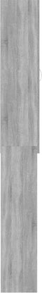 vidaXL - Wasmachinekast - 64x25,5x190 - cm - grijs - sonoma - eikenkleurig