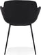 Alterego Armada - Zwart Fluweel - Met Armleuningen - 59x54x80cm