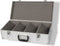 Perel Cd-koffer 80 cd's - Aluminium - Sleutelslot met 2 sleutels - Grijs