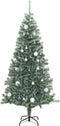 vidaXL - Kunstkerstboom - met - 300 - LED's - kerstballen - en - sneeuw - 180 - cm
