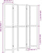 vidaXL - Kamerscherm - met - 5 - panelen - massief - paulowniahout - wit