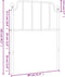 vidaXL - Hoofdbord - 75 - cm - metaal - wit
