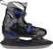 Nijdam Coolblue - IJshockeyschaats - Verstelbaar - Hardboot - Zwart/Blauw - Maat 27-30 (1 paar)