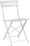 vidaXL - Vouwstoelen - voor - in - de - tuin, - set - van - 2, - wit, - staal