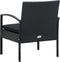 vidaXL - Tuinstoel - met - kussen - poly - rattan - zwart