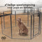 Infinity Goods Hondenren - Puppyren - 8 Panelen - 100 x 80 CM - Opvouwbaar - Met Deur - Staal -