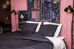 PTMD Dekbedovertrek katoen antraciet maat in cm: 140 x 220