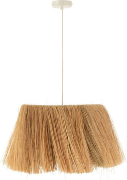 J-Line tafellamp Bahamas - hout/gras - naturel