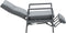 Garden Impressions Captain relax tuinstoel met voetensteun - aluminium - donker grijs/licht grijs