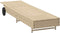 vidaXL - Ligbed - met - wielen - en - kussen - poly - rattan - beige