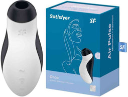 Satisfyer - Orca - Air Pulse Stimulator and Vibrator - Black/White