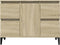 vidaXL - Wastafelkast - 80x33x60 - cm - bewerkt - hout - sonoma - eikenkleurig