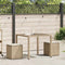 vidaXL - Tuinkrukken - met - kussens - 2 - st - 40x40x43 - cm - poly - rattan - beige