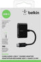 Belkin F7U080btBLK - USB-C Audio + Charge Adapter - 3,5 mm Jack - Zwart