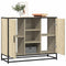 vidaXL - Dressoir - 92x35x76 - cm - bewerkt - hout - sonoma - eikenkleurig