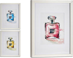 Schilderij 33 x 3 x 43 cm Rood Blauw Wit Geel spaanderplaat