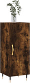 vidaXL - Dressoir - 34,5x34x90 - cm - bewerkt - hout - gerookt - eiken