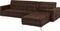 ABERDEEN - Hoekslaapbank - Donkerbruin - Linkerzijde - 267 cm - Kunstleer
