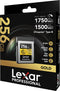 Lexar CFexpress PRO Type B Gold Series 256GB - Leessnelheid 1750MB/s - Schrijfsnelheid 1500MB/s