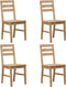 vidaXL - Eetkamerstoelen - 4 - st - massief - acaciahout