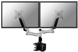 Neomounts FPMA-D980D - Monitorarm voor 2 schermen t/m 27" - Verstelbaar - Zilver
