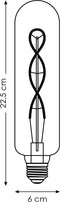 Home Sweet Home Edison Vintage E27 LED filament lichtbron Tube - Dimbaar - 4W 280lm 2700K - Amber (1 stuk)