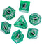 Dobbelstenen-Set Oog Liquid Groen