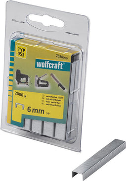 Wolfcraft 7026000 Nieten met brede rug Type 53 2000 stuk(s) Afm. (l x b x h) 6 x 11.2 x 6 mm