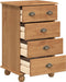 vidaXL - Ladekast - 'ASKIM'Honingbruin - 45,8x40x79 - cm - Massief - Hout