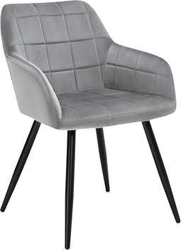 WOLTU - Eetkamerstoelen - Grijs - 56x63x80 cm